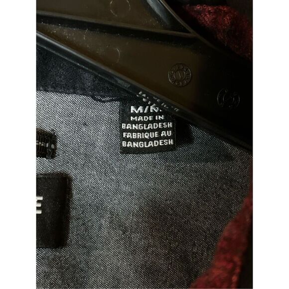 Kenneth Cole Flannel Shirts Red And Black Size Medium Pockets Long Sleeve (0483) - Picture 4 of 6